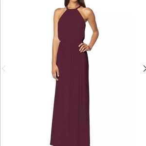 Bill Levkoff wine halter dress size 10